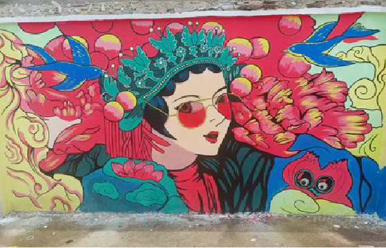 丹江口墙体彩绘-网红墙