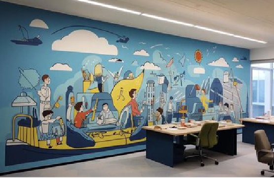 丹江口办公室墙绘的特点。